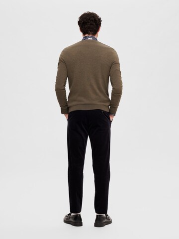SELECTED HOMME Pulóver 'SLHBERG' - zöld