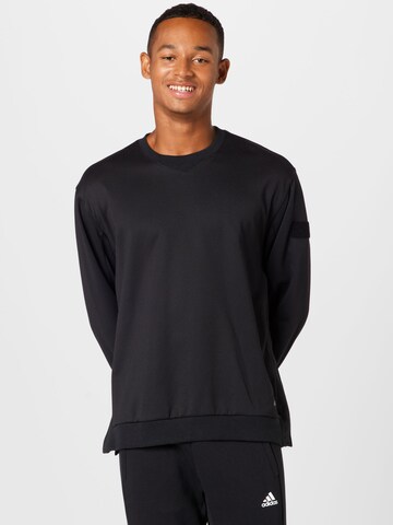 ADIDAS SPORTSWEAR Athletic Sweatshirt 'Parley Run For The Oceans' in Black: front