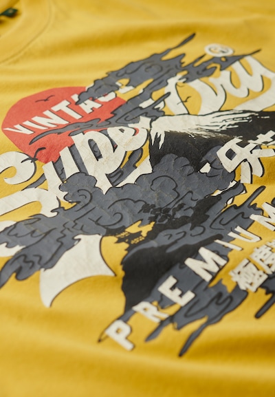 Superdry Shirt 'Tokyo' in de kleur Beige / Geel / Grijs / Rood, Productweergave