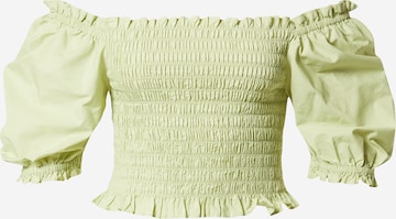 LEVI'S ® Bluse 'Rey Smocked SS Blouse' i grønn: forside