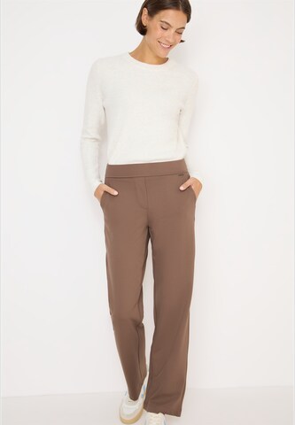 CECIL Loose fit Pants in Brown: front