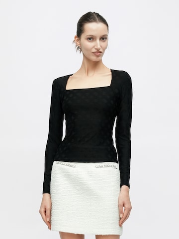 GUESS Тениска 'ELLEONA' в черно: отпред