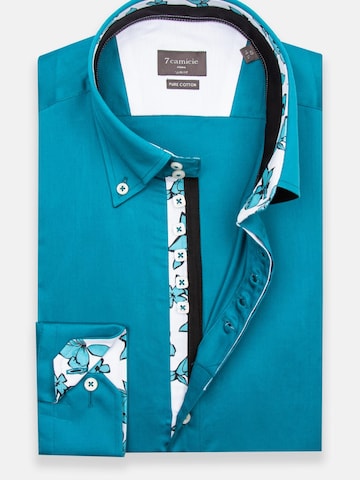 Slim fit Camicia business di 7Camicie in verde