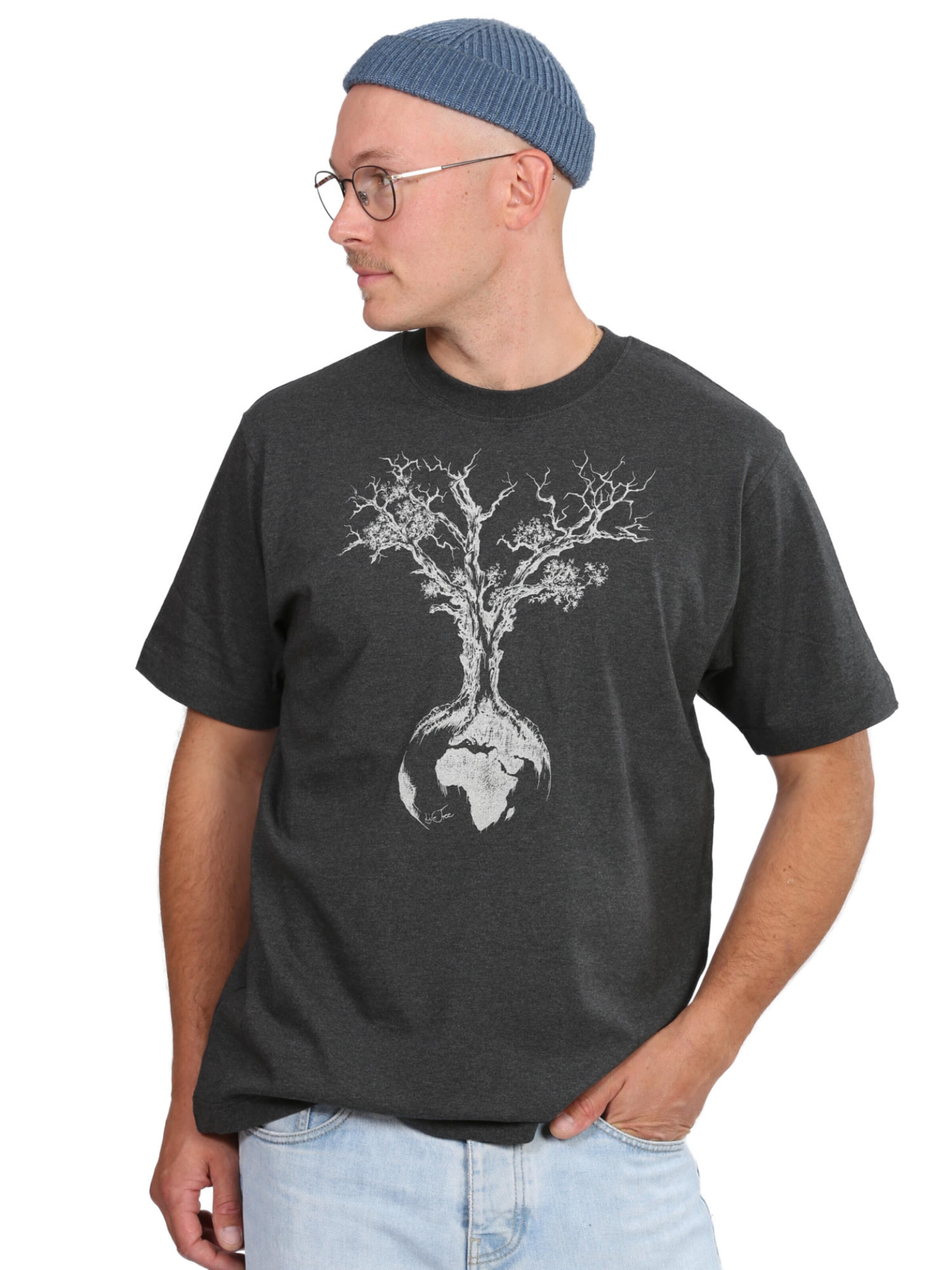 Life-Tree Shirt 'Weltenbaum' in Black