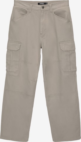 Pull&Bear Loosefit Cargobroek in Grijs: voorkant