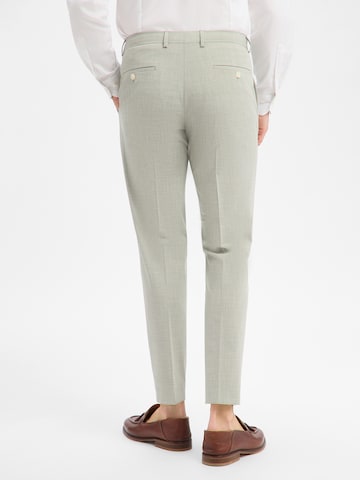 Coupe slim Pantalon à plis 'Hoxdon' Finshley & Harding London en gris