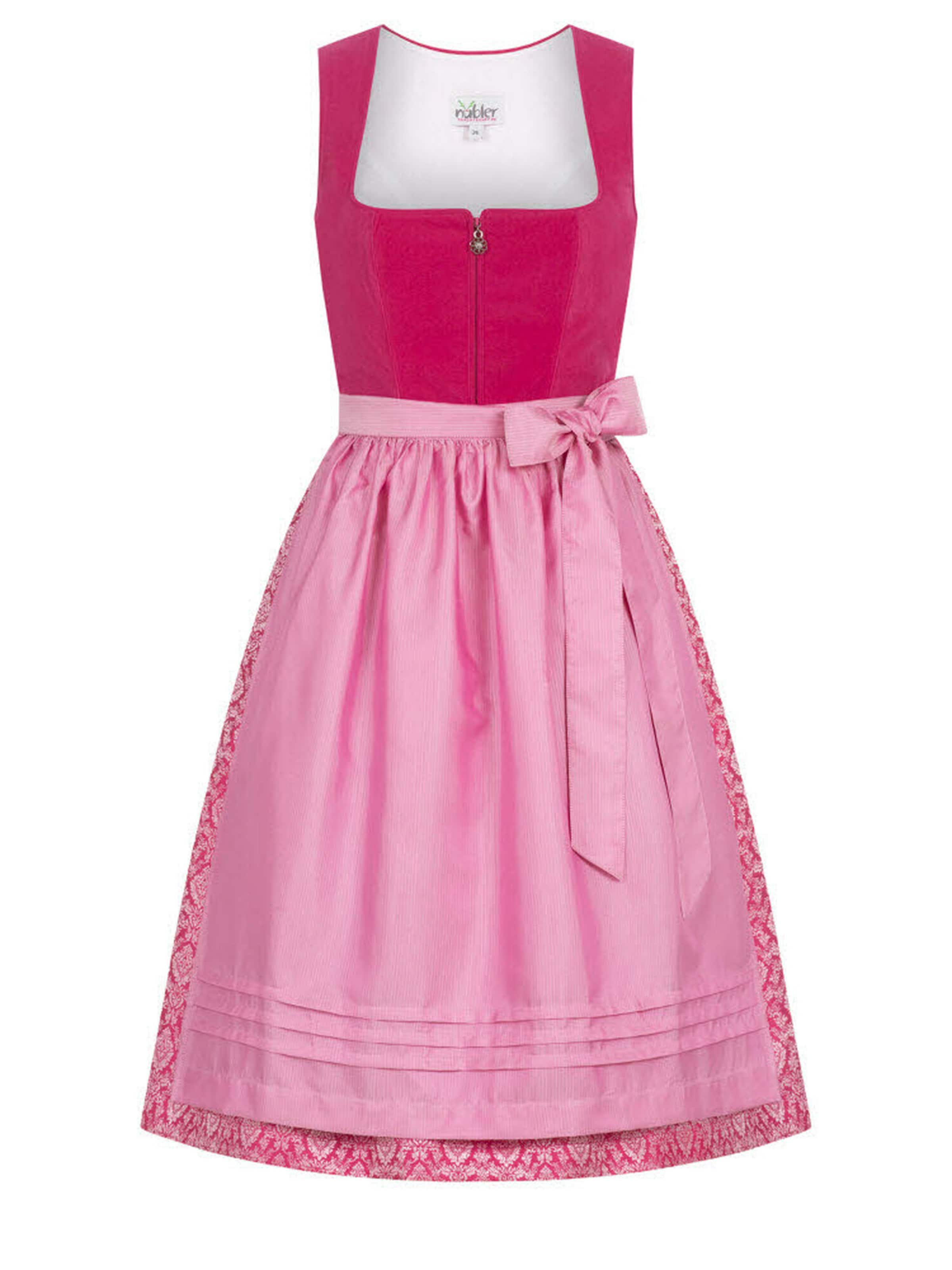 Trachtenhof Nübler Dirndl 'Dirndl Midi Karla'‌‌‌ in Pink: Vorderseite