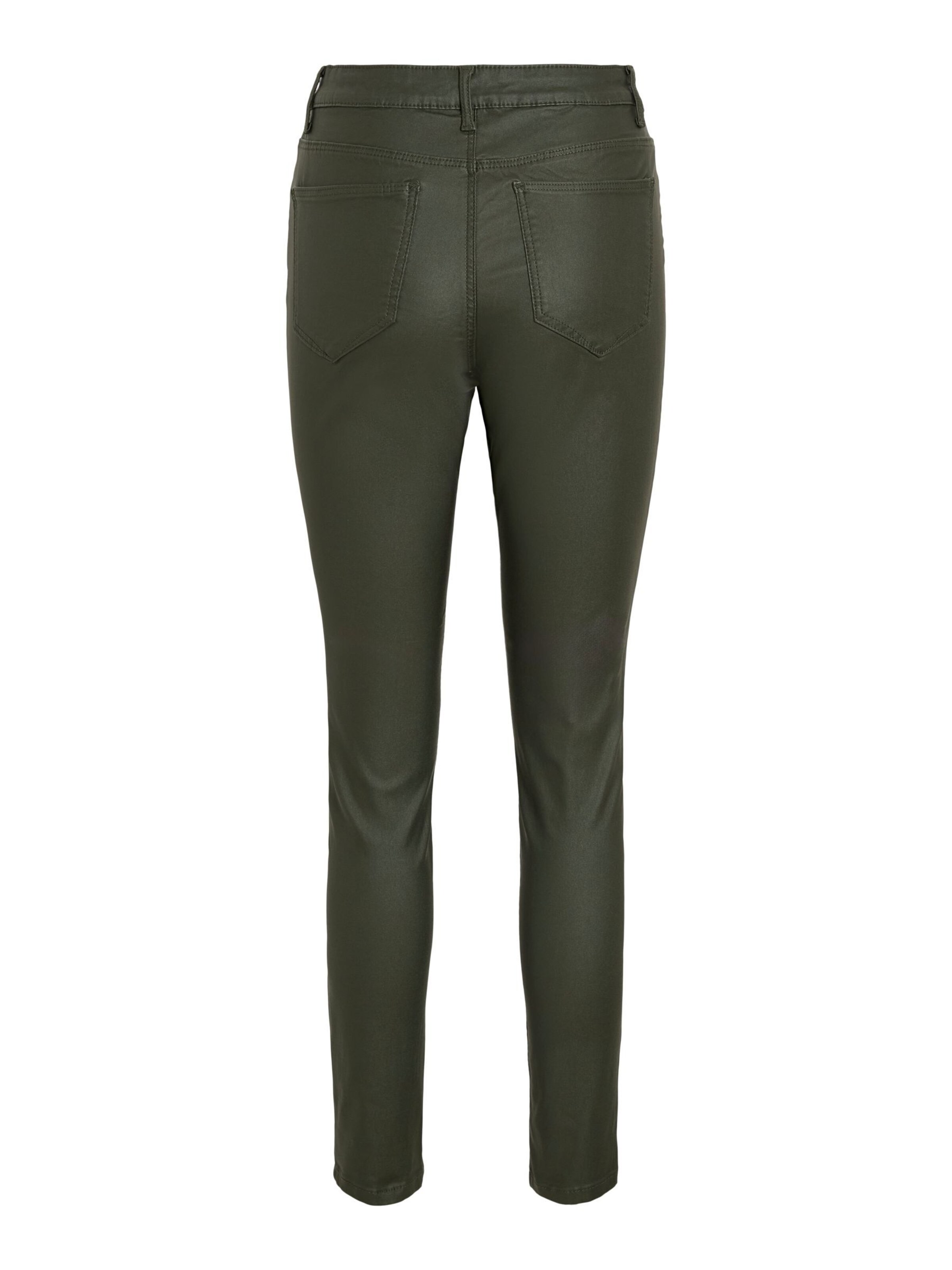 VILA Slim fit Trousers 'VISarah' in Green