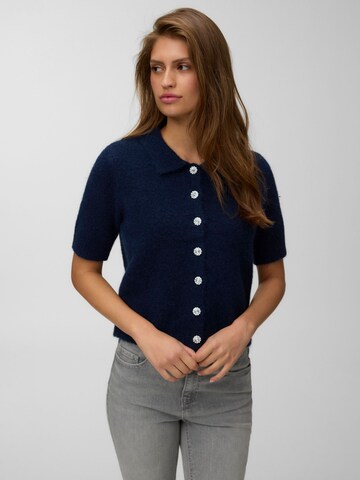 VERO MODA Gebreid vest 'VMElly' in Blauw: voorkant