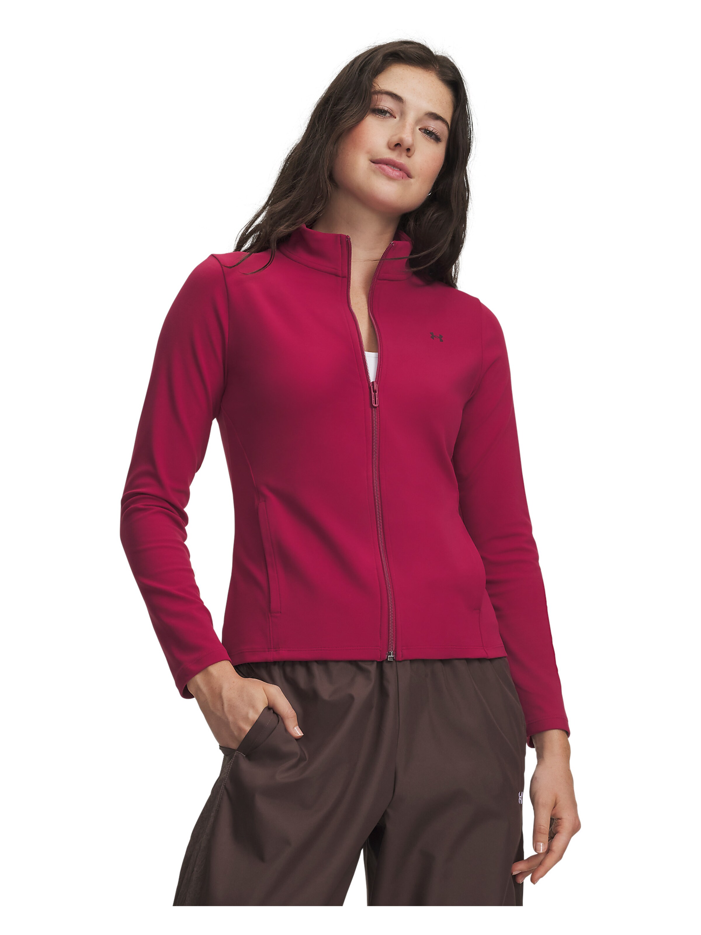 UNDER ARMOUR Trainingsjack 'Motion' in Rood: voorkant