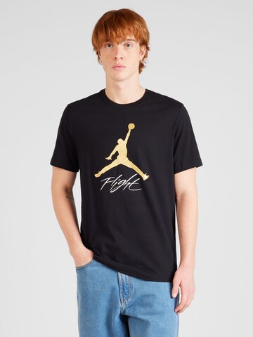 Jordan T-shirt 'JUMPMAN FLIGHT' i svart: framsida