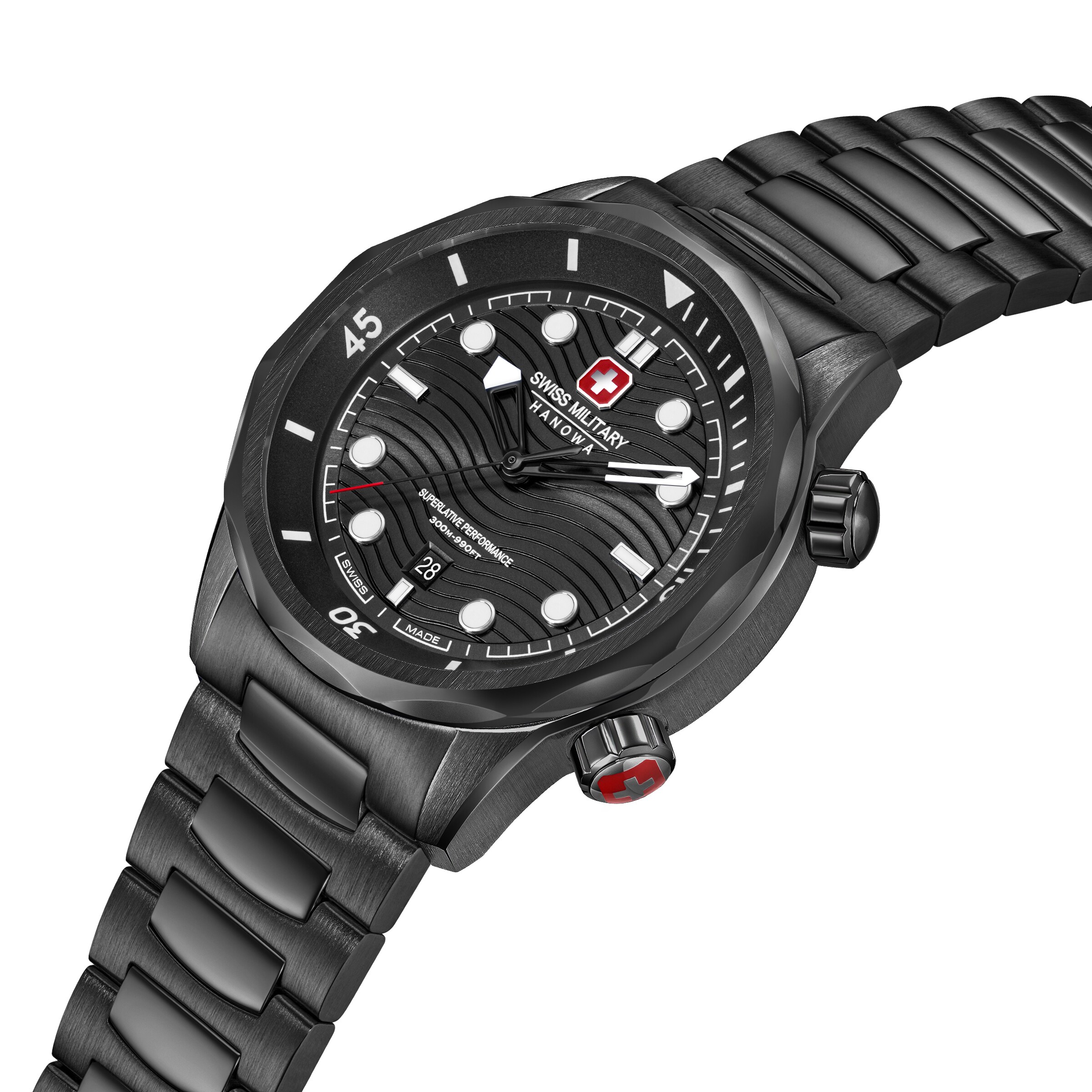 SWISS MILITARY HANOWA Analog watch 'Breakwater' in Black