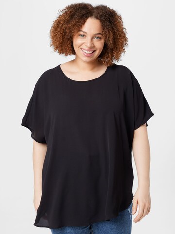 Zizzi Blouse 'Vanni' in Zwart: voorkant