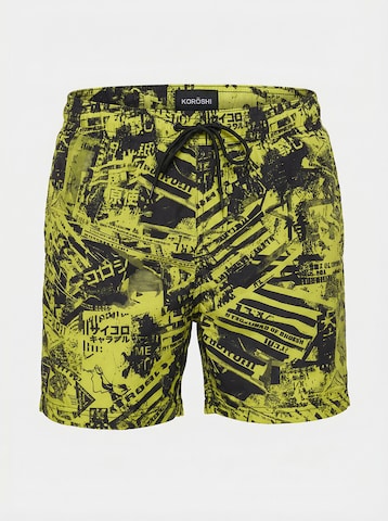 Shorts de bain KOROSHI en jaune