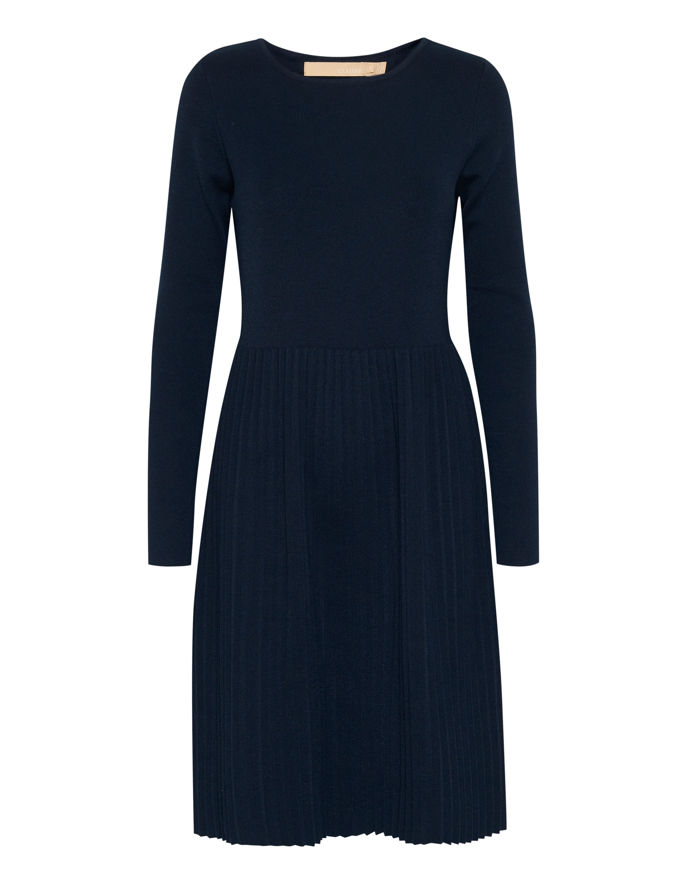 CULTURE Strikkjole 'Luci' i blå: forside