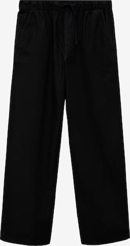 MANGO TEEN Regular Панталон в черно: отпред