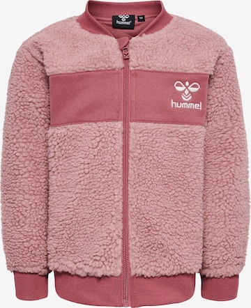 Veste de survêtement Hummel en rose : devant