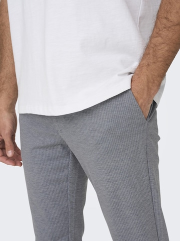 Only & Sons Regularen Chino hlače 'Mark' | siva barva