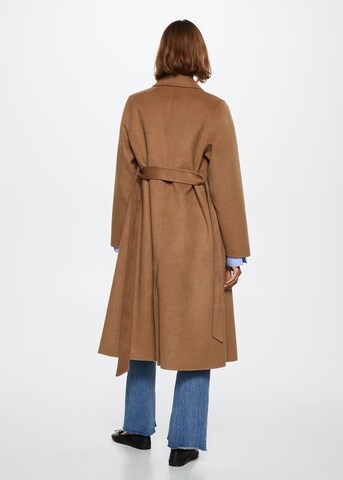 MANGO Between-Seasons Coat 'Batin' in Brown