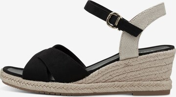 TAMARIS Sandalen met riem in Zwart