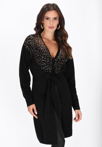 faina - Cárdigan en negro: frente