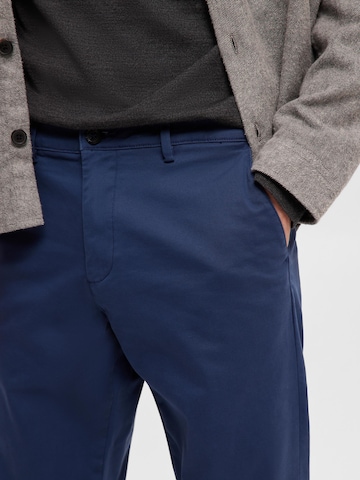 Coupe slim Pantalon chino 'Miles Flex' SELECTED HOMME en bleu