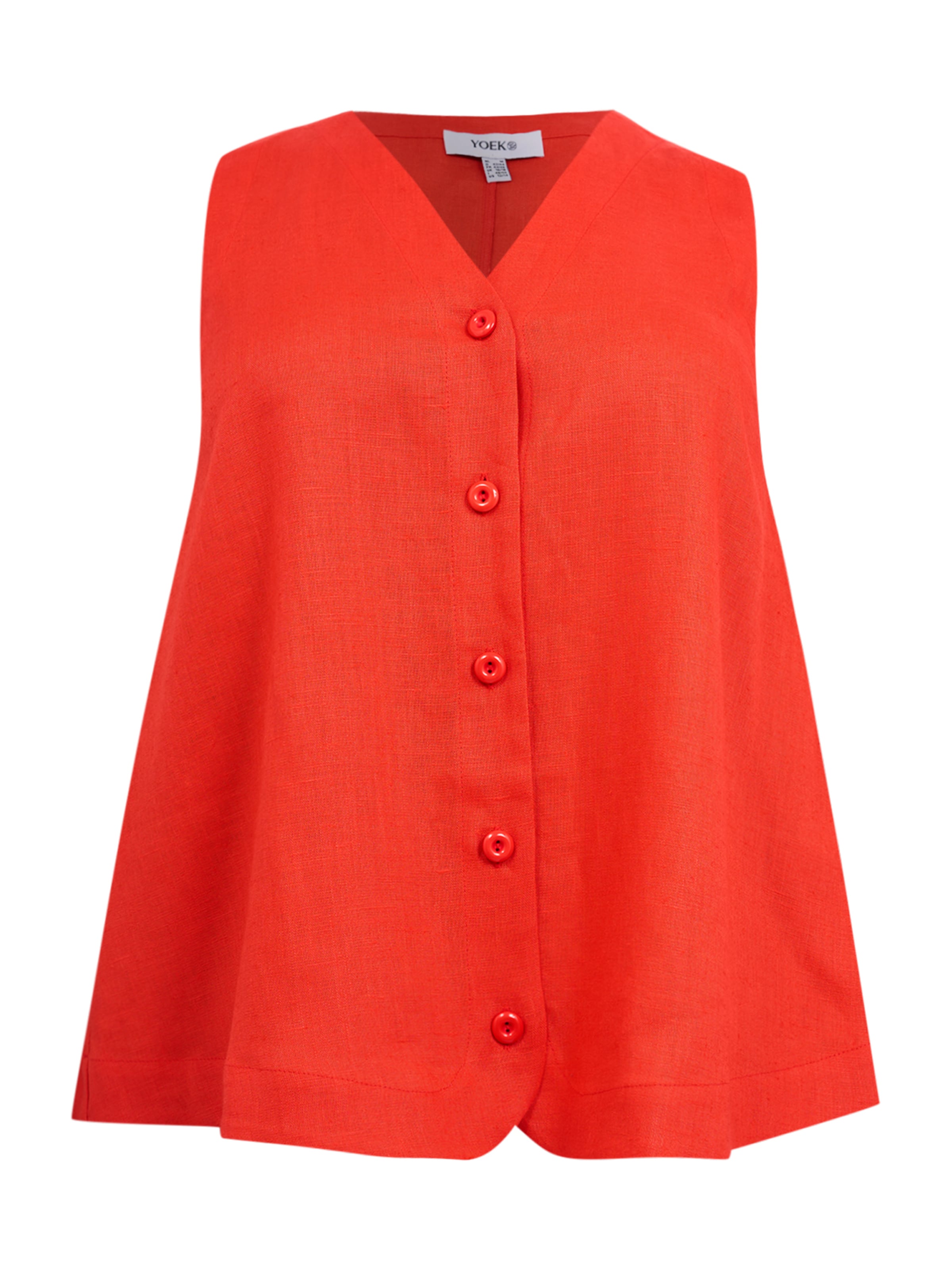 YOEK Top in Rot: Vorderseite