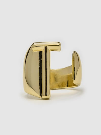 Luxenter Ring 'Alphabet T'‌‌‌‌‌‌‌‌ in gold, Produktansicht