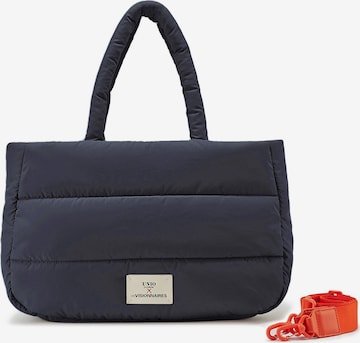 Les Visionnaires Schoudertas 'Unio Cortina' in Blauw: voorkant
