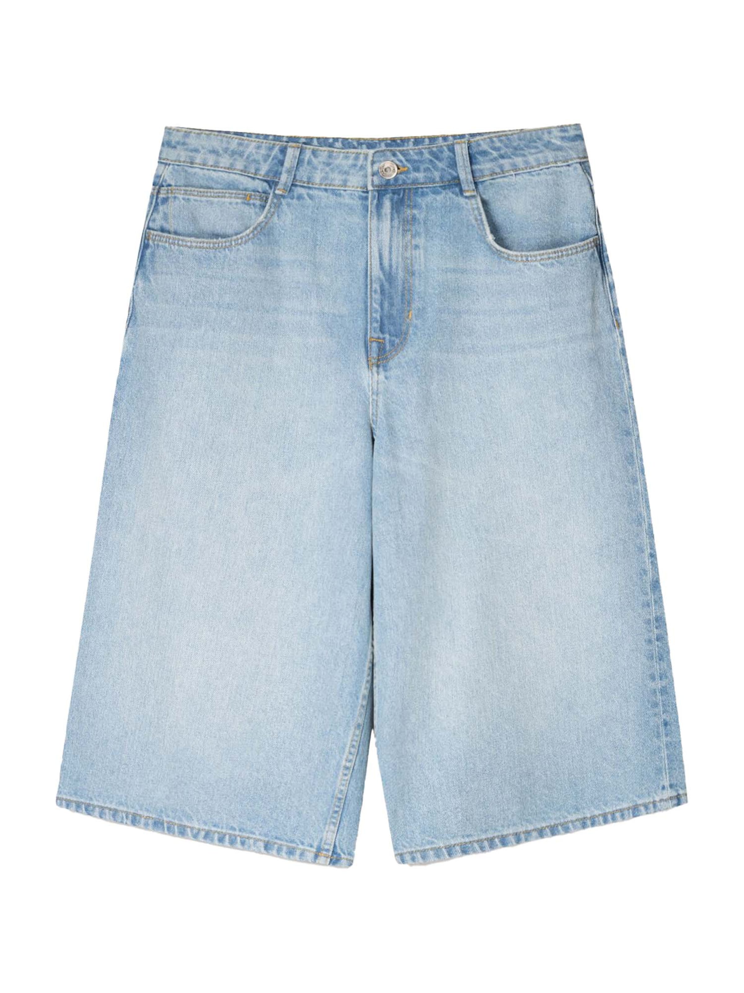 Largi Pantaloni de la Bershka pe albastru: față