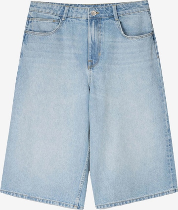 Bershka Loose fit Trousers in Blue: front