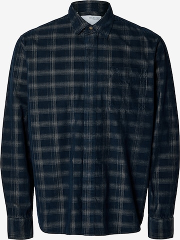 mėlyna SELECTED Patogus modelis Marškiniai: priekis