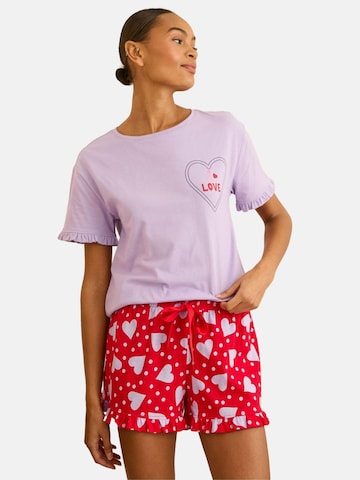 love & roses Shorty in Purple: front