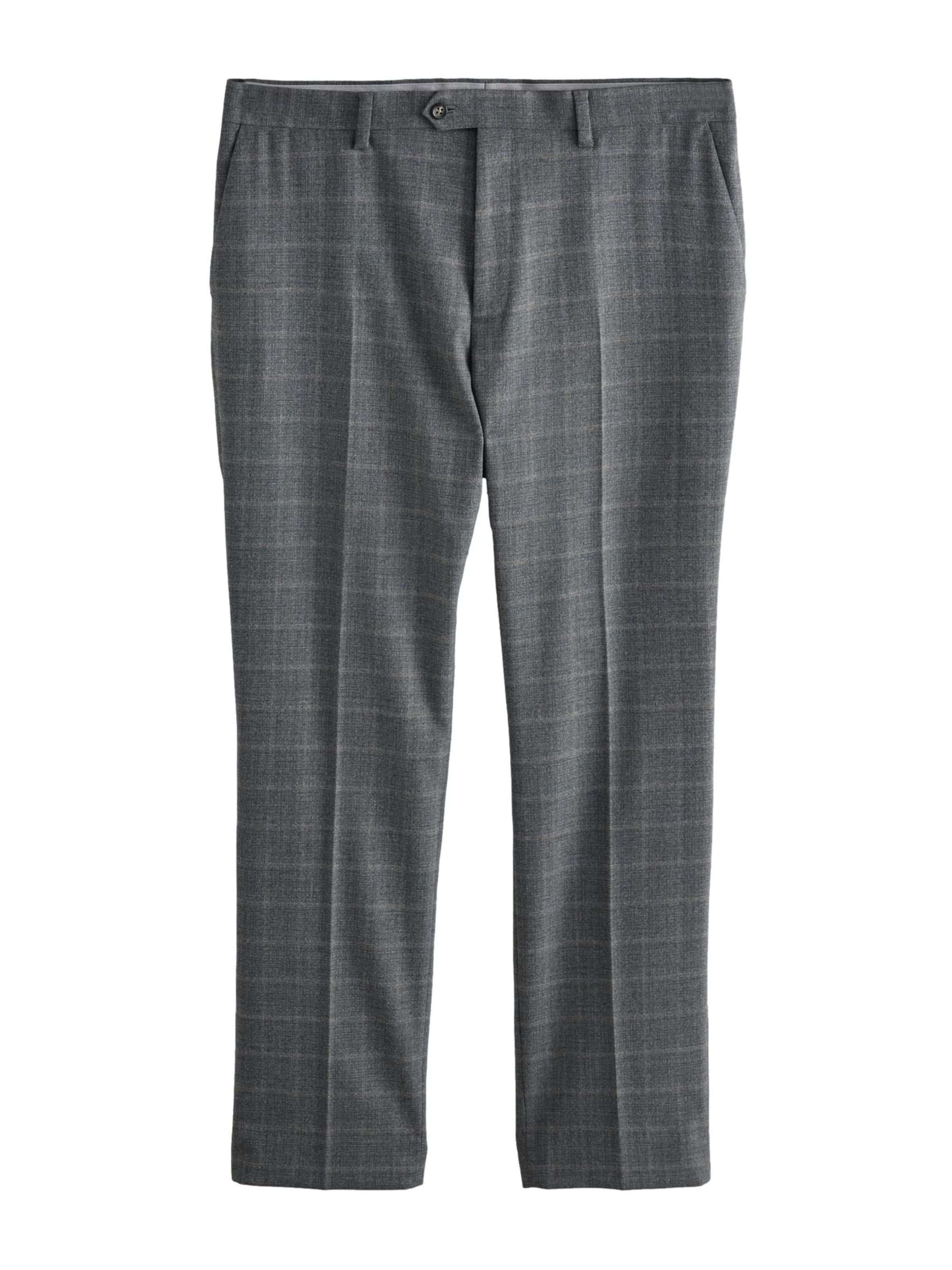 Next Tapered Trousers with creases in Grey: front