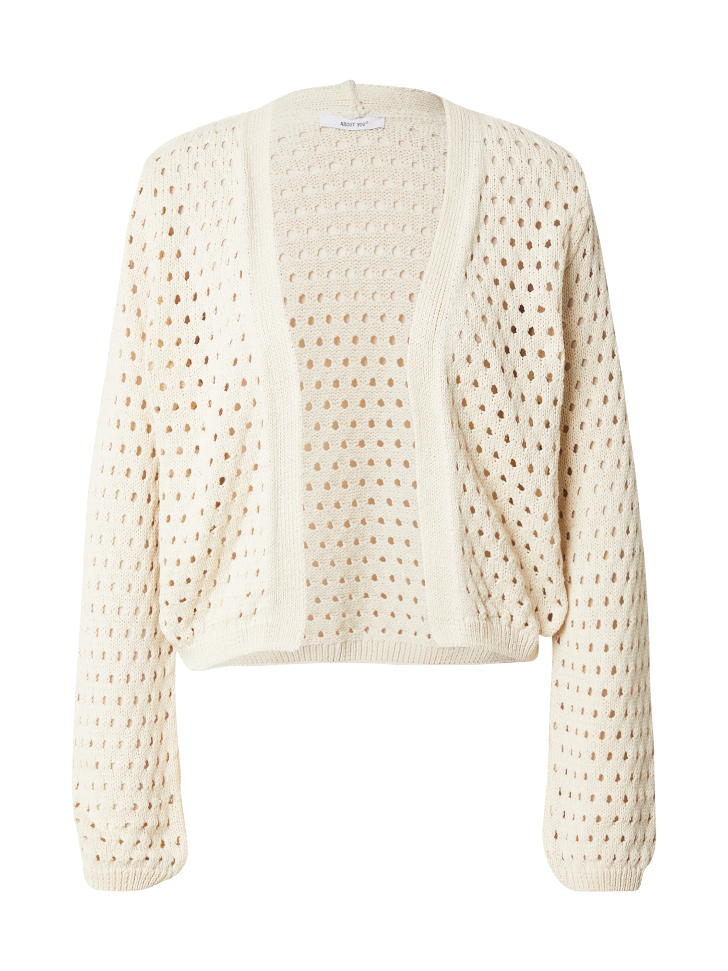 ABOUT YOU Gebreid vest 'Celina' in Wit: voorkant