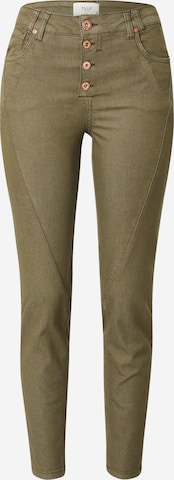 PULZ Jeans Skinny Hose in Grün: predná strana