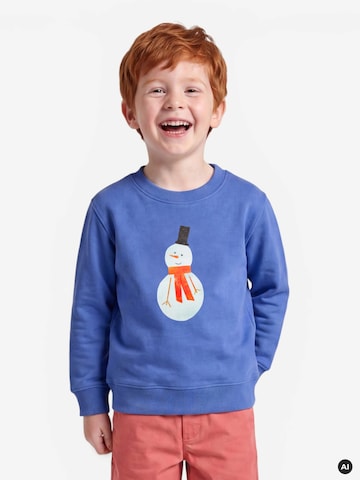 MelaDiSweater majica 'Schneemann' - plava boja: prednji dio