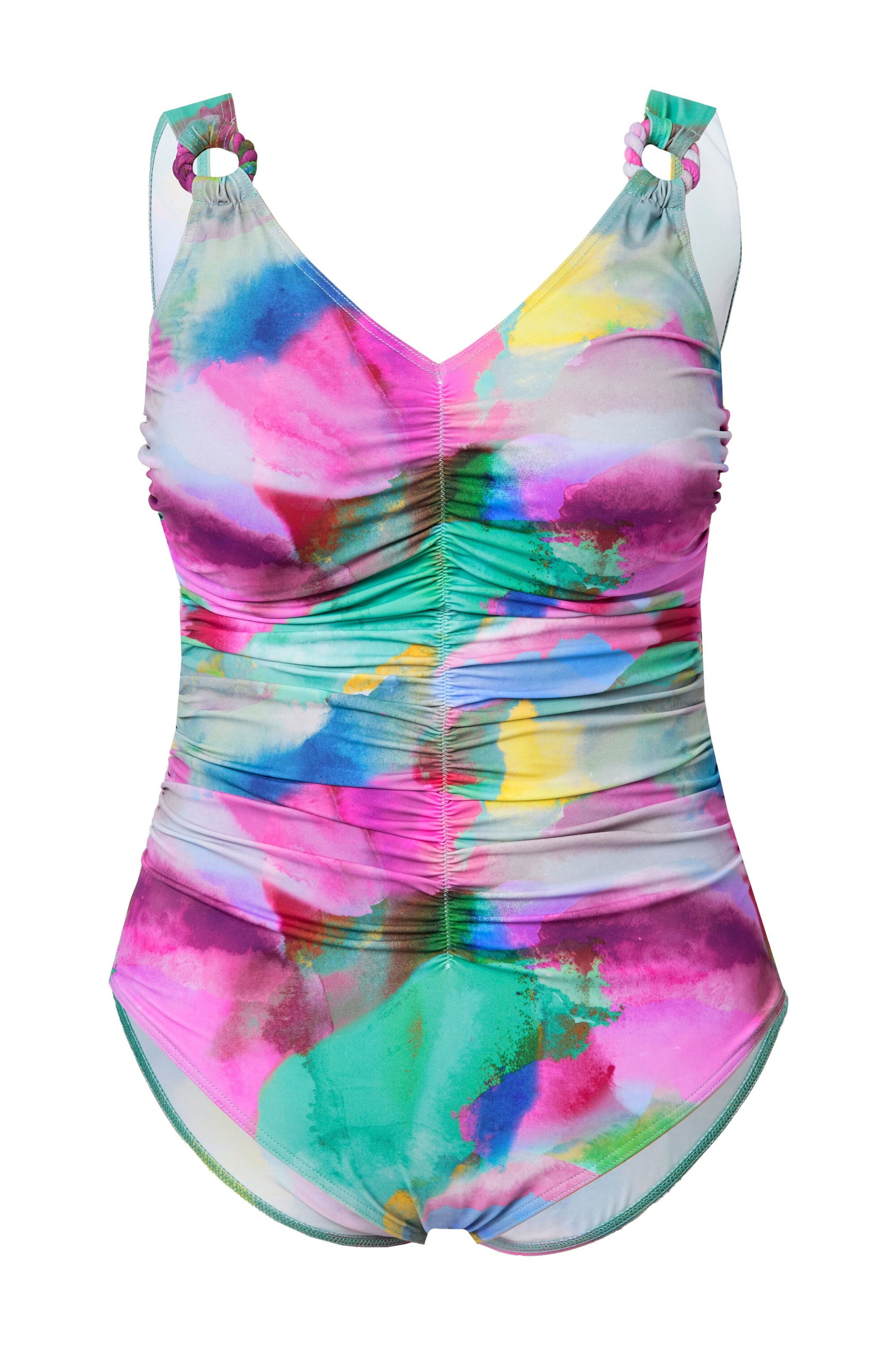 Ulla Popken Bralette Swimsuit in Mixed colours: front