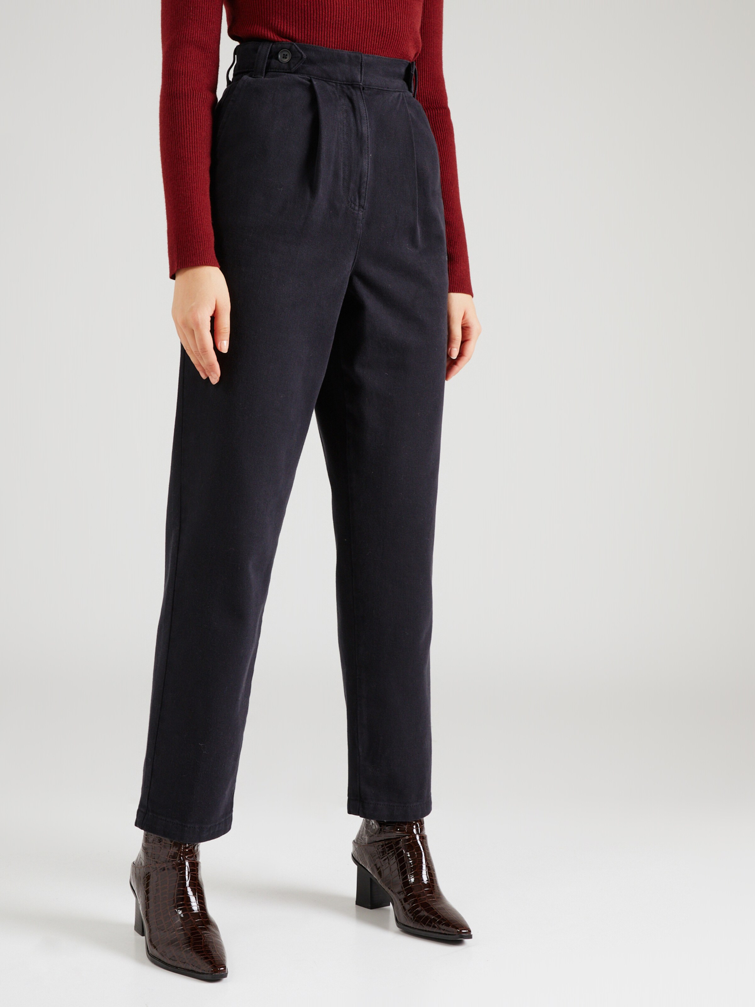 Pantalon noir a pince hotsell