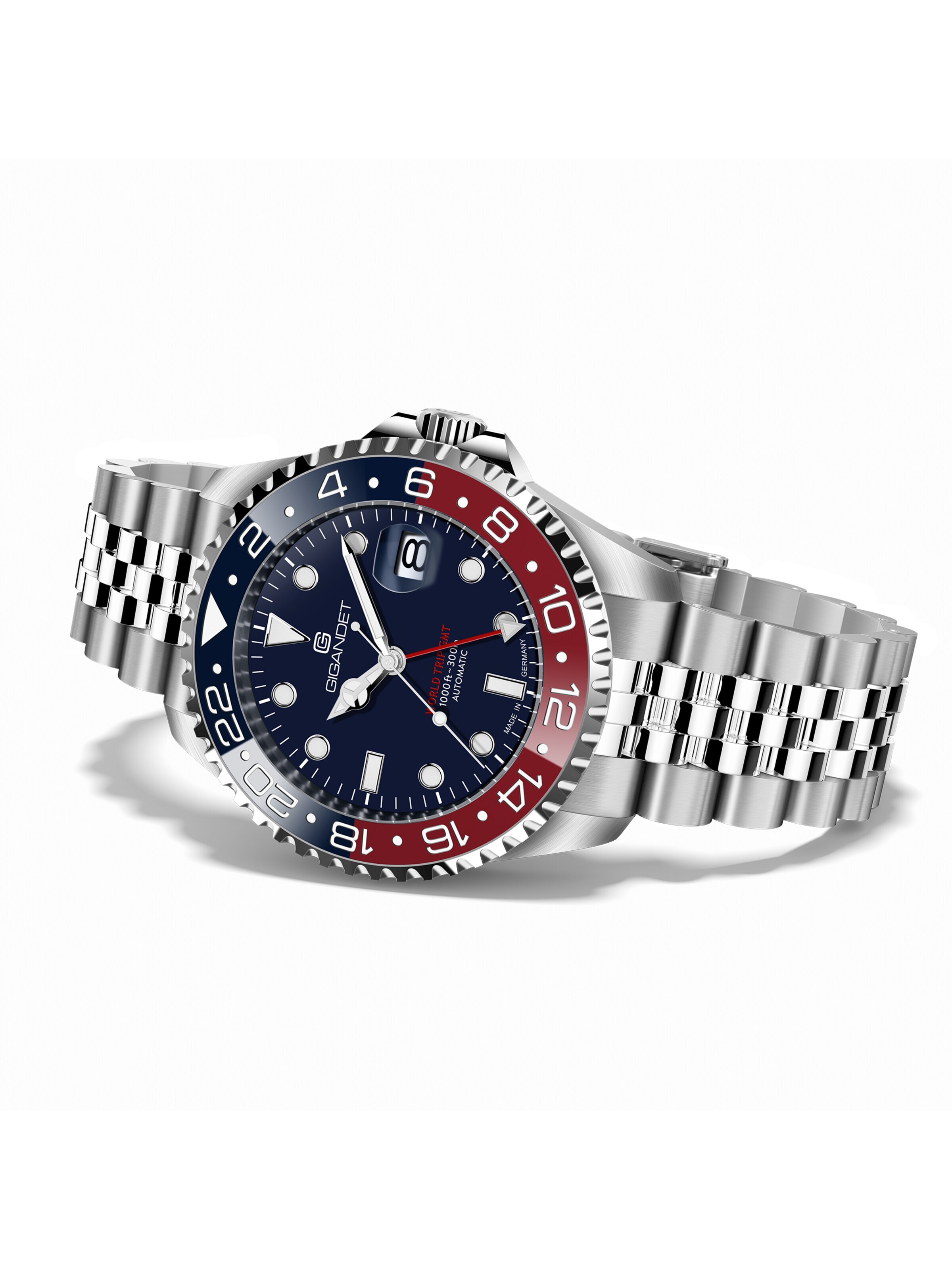 Montre à affichage analogique 'WORLD TRIP GMT CERAMIC' Gigandet en bleu
