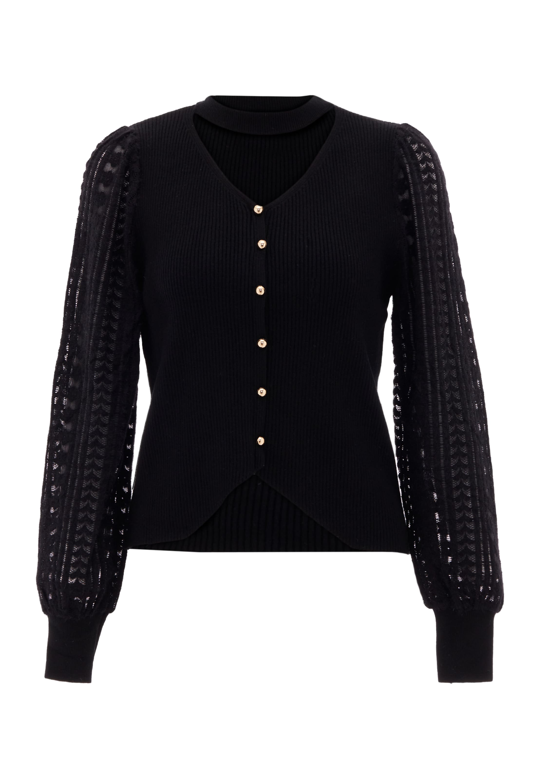 NAEMIKardigan - crna boja: prednji dio