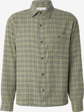 GAP Regularny krój Koszula w kolorze zielony: przód