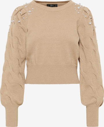 Pull-over faina en beige : devant