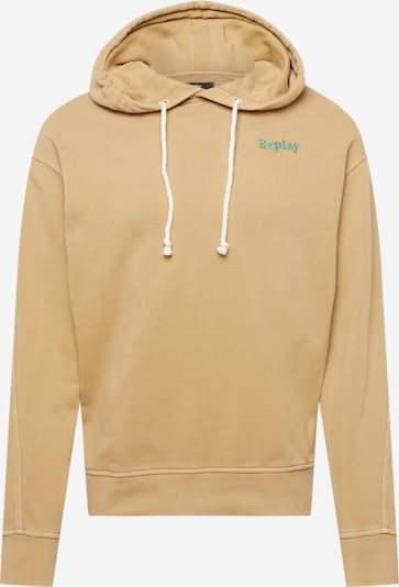 REPLAY Sweatshirt in de kleur Sand / Jade groen, Productweergave