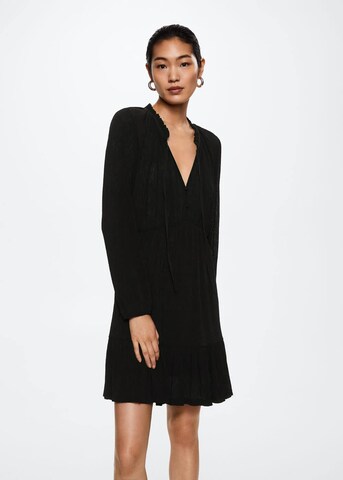 Robe-chemise 'Posada' MANGO en noir : devant