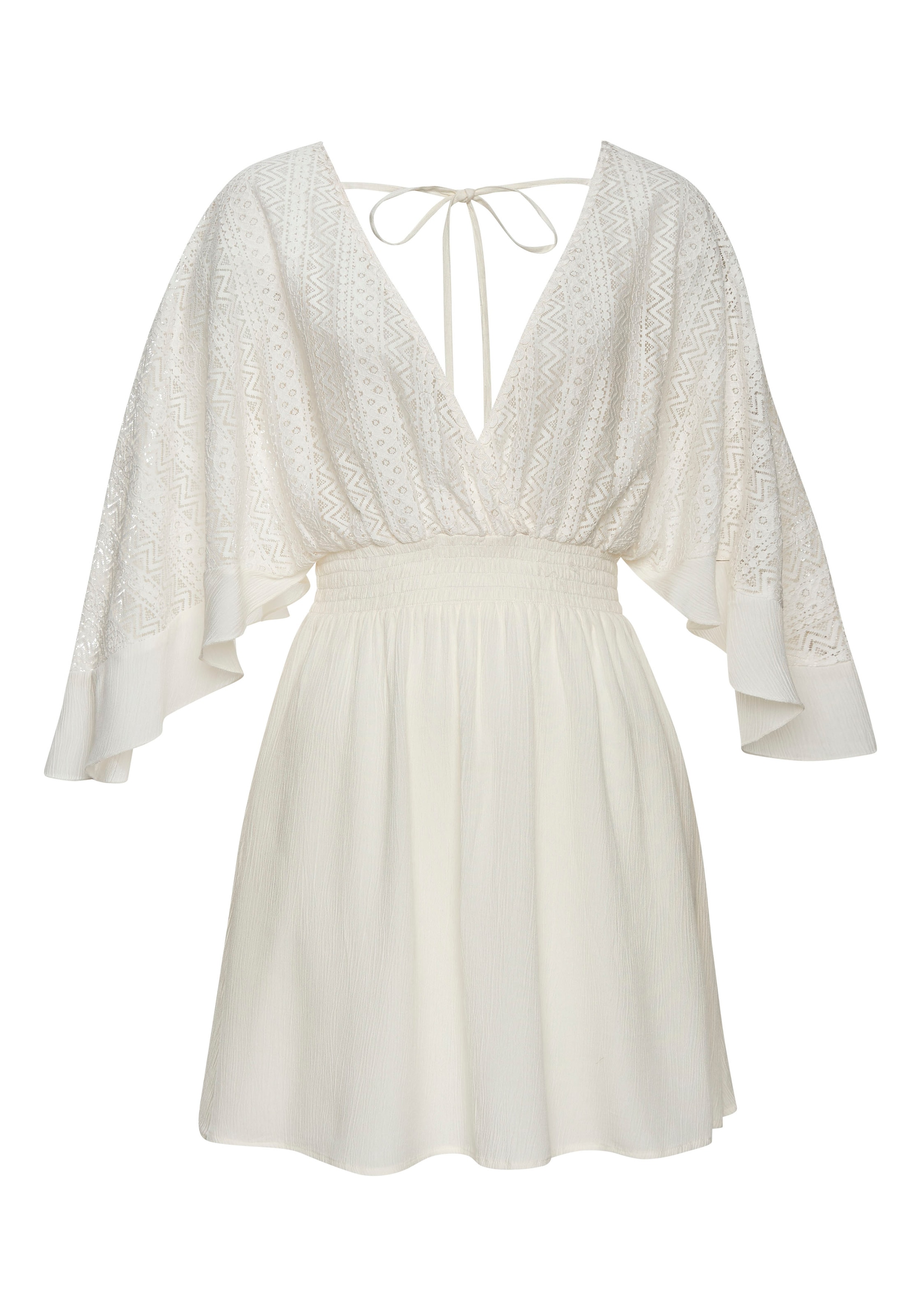 LASCANA Φόρεμα παραλίας σε λευκό: μπροστά