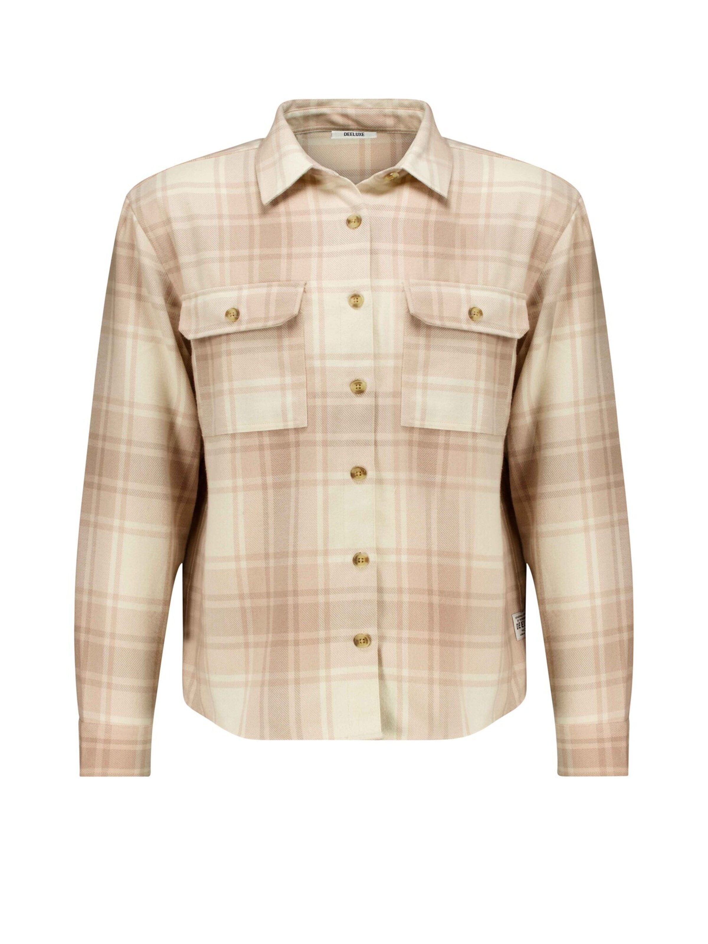 Coupe regular Chemise 'OREBRO' Deeluxe en beige : devant