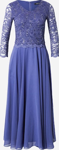 Robe de soirée SWING en bleu : devant