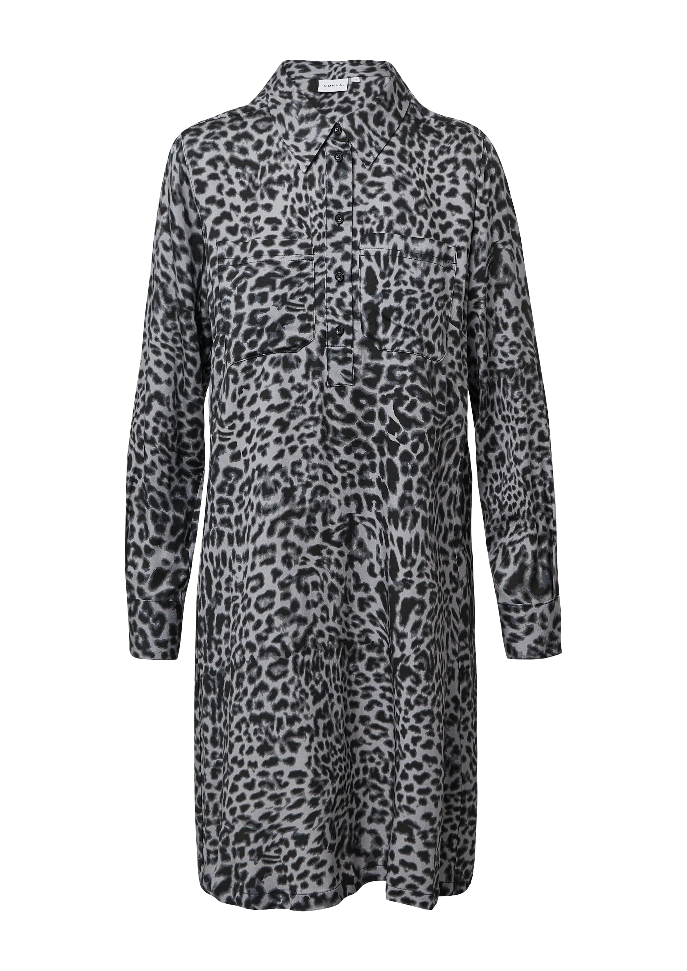 COMMA Shirt Dress in Black: front