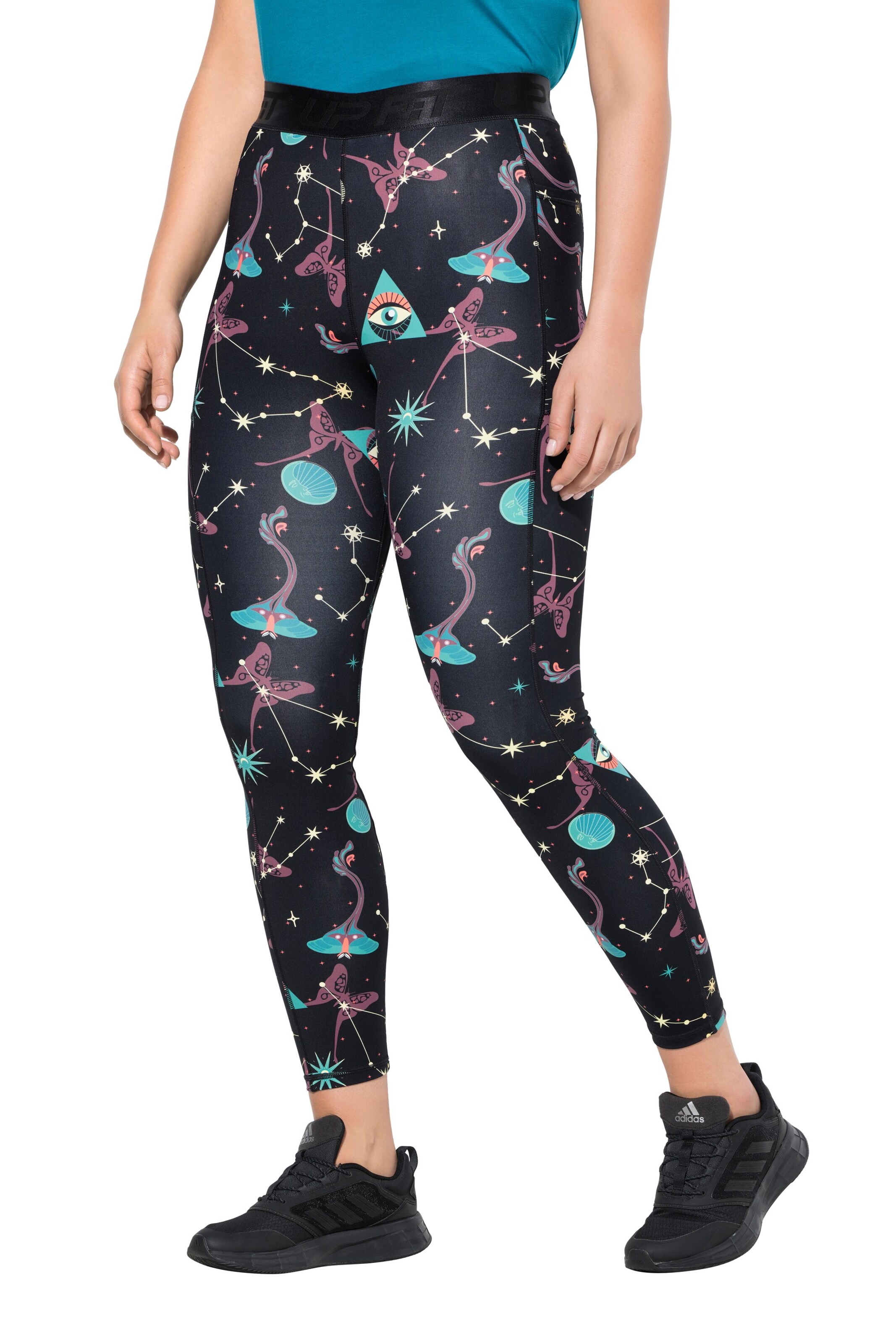 Ulla Popken Skinny Leggings in Black: front